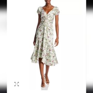 New Cinq A Sept Walker Dress‎ Floral V-Neck Midi Dress